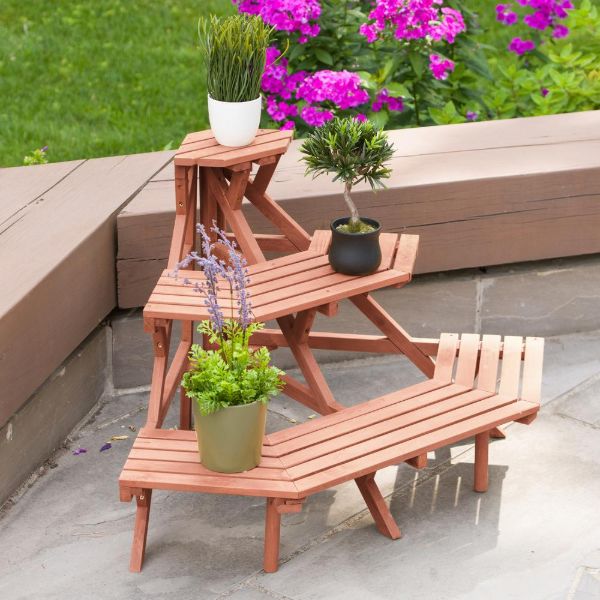 plant stands outdoor wood