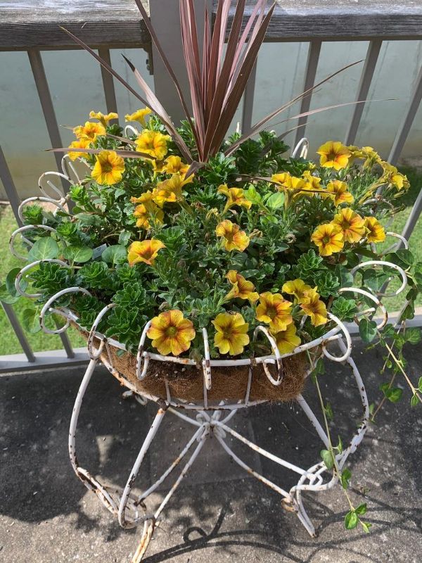 vintage wrought iron plant stand