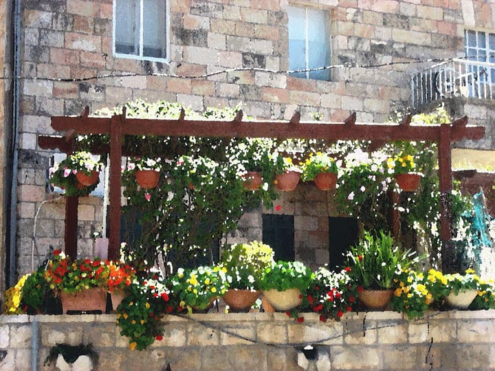 balcony flower garden