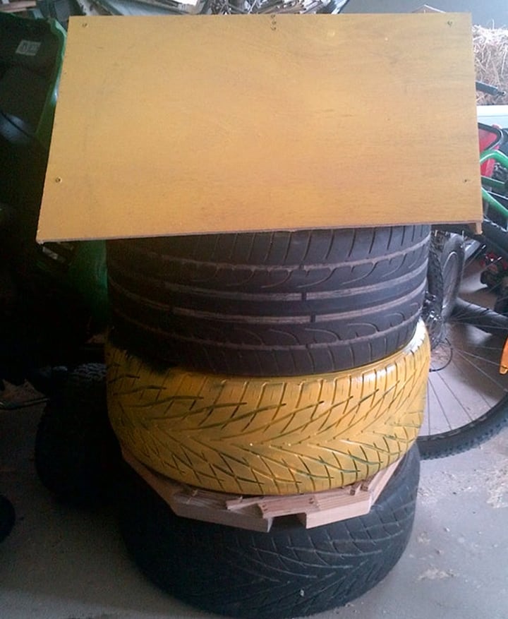 diy tire beehive