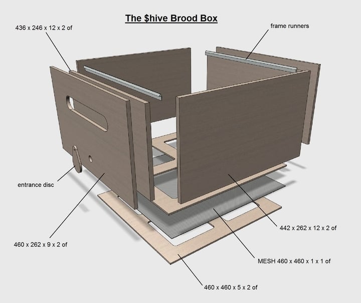 large plywood honey hive