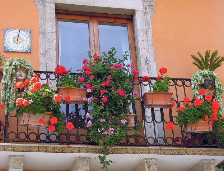 well designed balcony garden