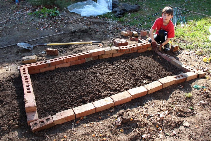 adding compost to tilted soil