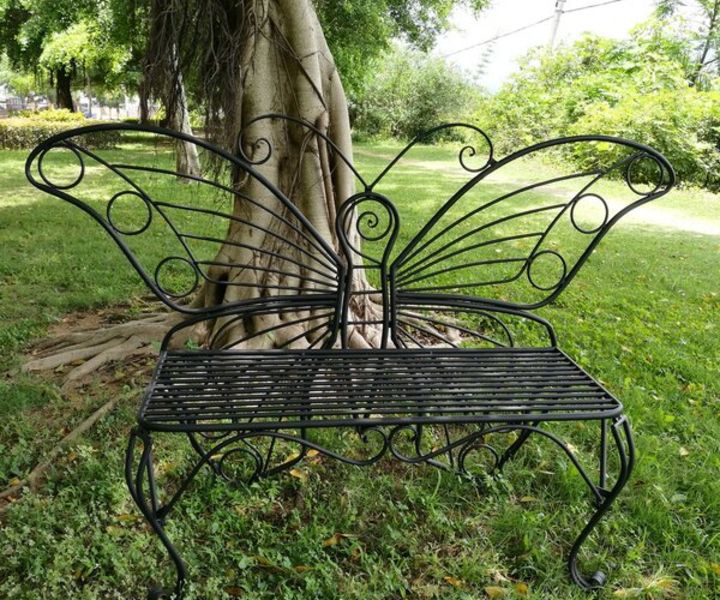 butterfly garden bench