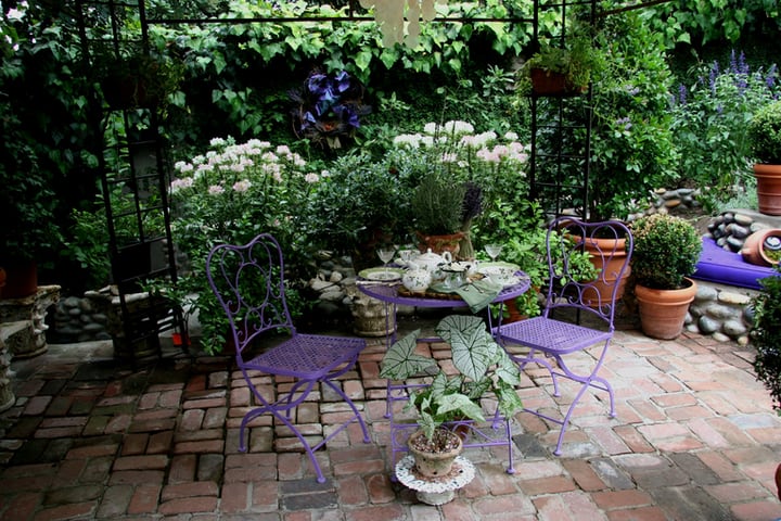 terrace garden on patio