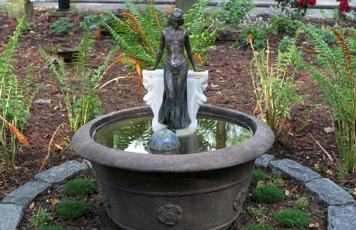 water garden fountain container