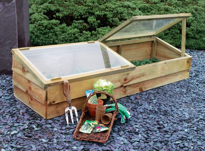 winter gardening using cold frame