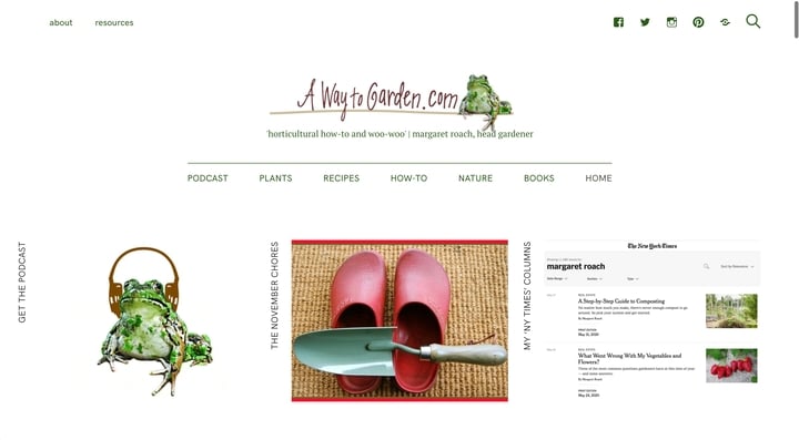 a way to garden website homepage