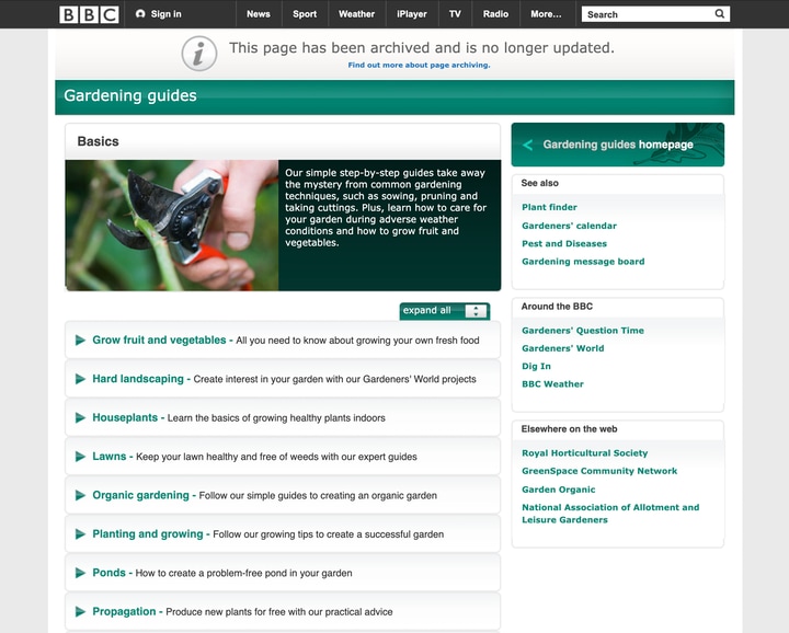 guías de jardinería bbc