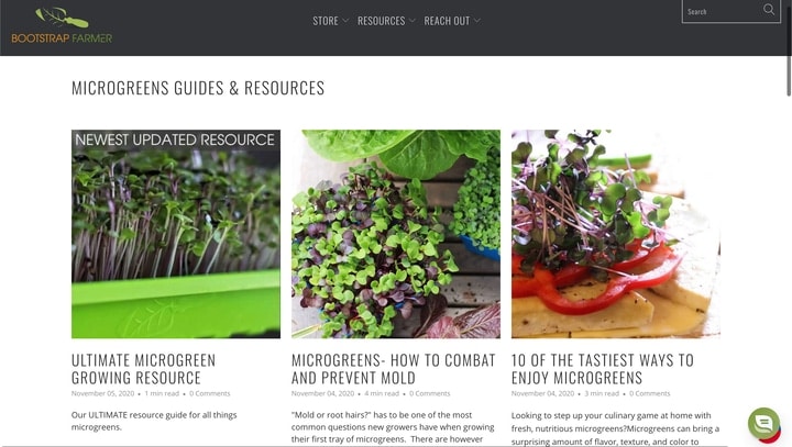 bootstrap farmer best microgreen websites and blogs