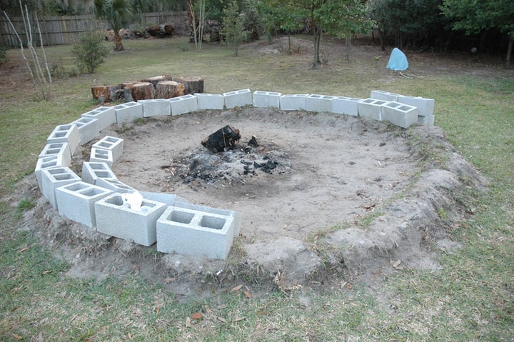 filling an empty spot with a firepit