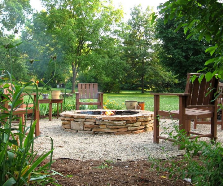 fire pit bench ideas