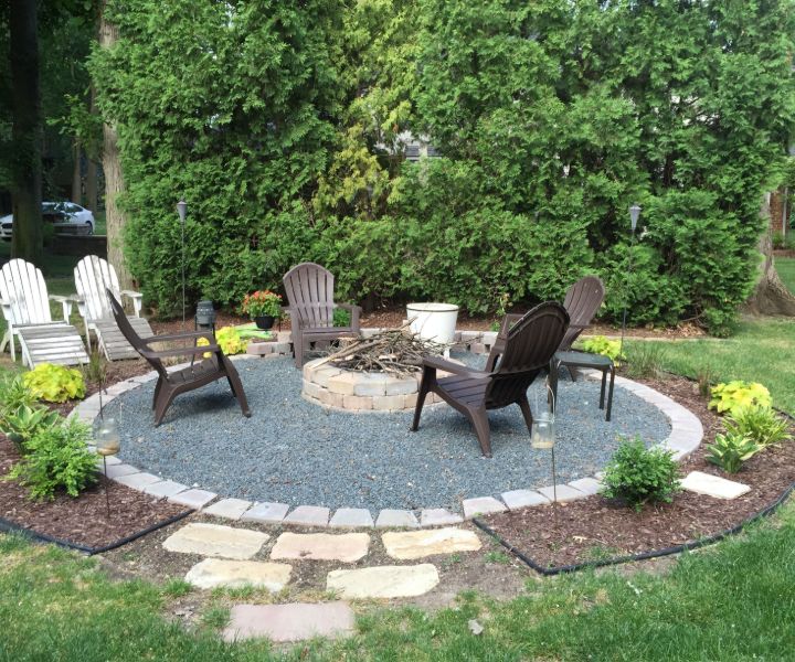 fire pit ideas gravel