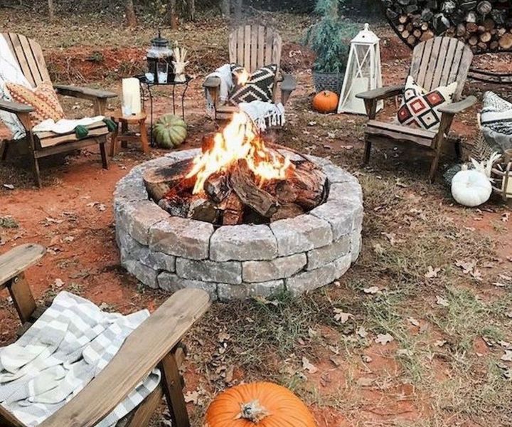 fire pit ideas stone