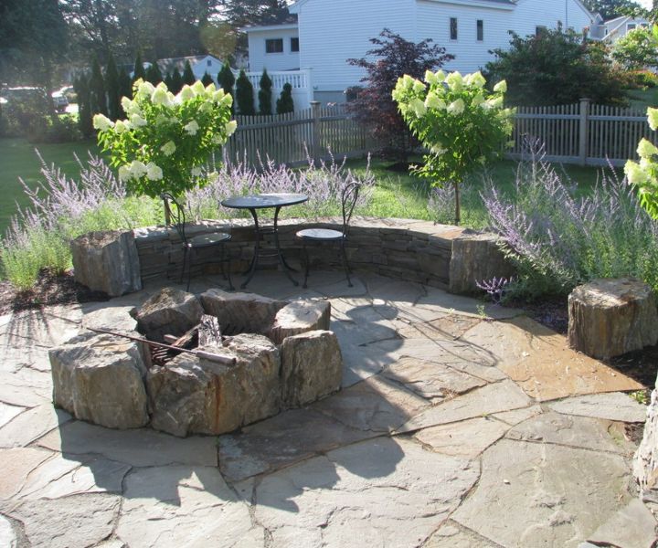 41 Outdoor Fire Pit Ideas To Simply, Landscape Stone For Around Fire Pit