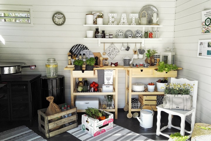 indoor kitchen shelf wall herb garden