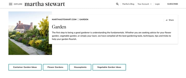 martha stewart best organic gardening blog