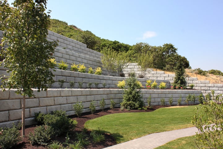 raised retaining wall garden