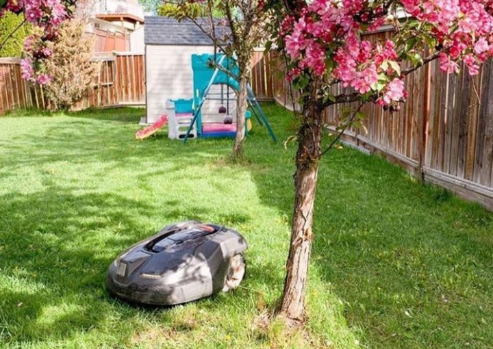 robot lawn mower with theft protection