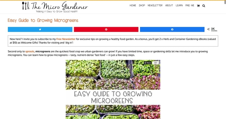 the micro gardener best microgreen website