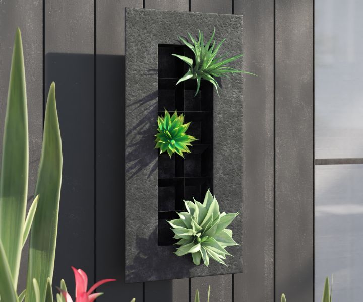 wall planter black