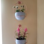 wall planters with flowers
